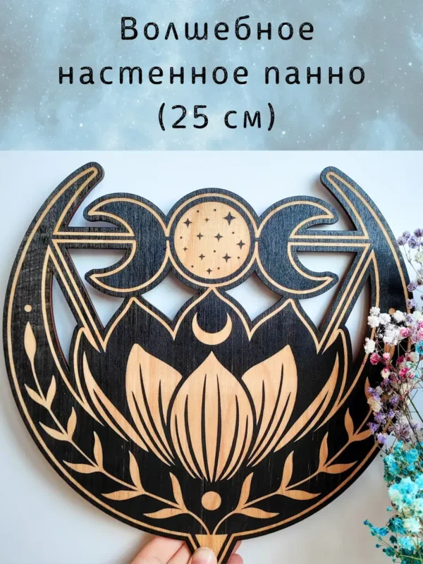 Декор «Лотос» — магическое панно черное Декор «Лотос» — магическое панно черное