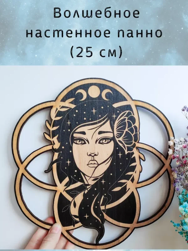 Декор «Волшебная девушка» — магическое панно черное Декор «Волшебная девушка» — магическое панно черное