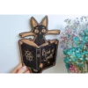 Панно «Кошка и книга» магический декор черный Панно «Кошка и книга» магический декор черный