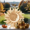 Солнце и Луна — украшение из дерева