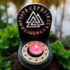 Мини алтарь "Валькнут" для ритуалов с местом для свечи и благовоний, разборный Мини алтарь "Валькнут" для ритуалов с местом для свечи и благовоний, разборный