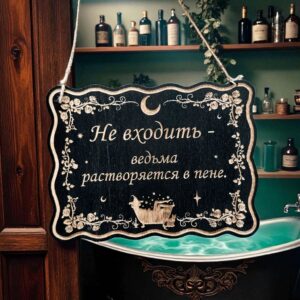 Табличка «Ведьмин декор» — Деревянный ведьмин декор