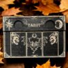 Доска для расклада Таро "Летучая мышь", украшение алтаря, подставка для ведьмы, с держателем для чайных свечей Доска для расклада Таро "Летучая мышь", украшение алтаря, подставка для ведьмы, с держателем для чайных свечей