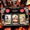 Доска для расклада Таро "Фея", украшение алтаря, подставка для ведьмы, с держателем для чайных свечей Доска для расклада Таро "Фея", украшение алтаря, подставка для ведьмы, с держателем для чайных свечей
