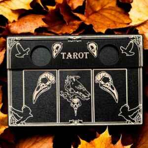 Доска для расклада Таро "Ворон", украшение алтаря, подставка для ведьмы, с держателем для чайных свечей