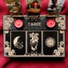 Доска для расклада Таро "Сердце", украшение алтаря, подставка для ведьмы, с держателем для чайных свечей