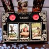 Доска для расклада Таро "Фея", украшение алтаря, подставка для ведьмы, с держателем для чайных свечей Доска для расклада Таро "Фея", украшение алтаря, подставка для ведьмы, с держателем для чайных свечей