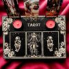 Доска для расклада Таро "Фея", украшение алтаря, подставка для ведьмы, с держателем для чайных свечей Доска для расклада Таро "Фея", украшение алтаря, подставка для ведьмы, с держателем для чайных свечей