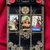 Доска для расклада Таро "Дева и пентаграмма" под 9 карт, украшение алтаря, подставка для ведьмы, с держателем для чайных свечей Доска для расклада Таро "Дева и пентаграмма" под 9 карт, украшение алтаря, подставка для ведьмы, с держателем для чайных свечей
