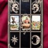 Доска для расклада Таро "Летучая мышь" под 9 карт, украшение алтаря, подставка для ведьмы, с держателем для чайных свечей Доска для расклада Таро "Летучая мышь" под 9 карт, украшение алтаря, подставка для ведьмы, с держателем для чайных свечей