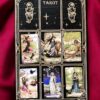 Доска для расклада Таро "Мотылек" под 9 карт, украшение алтаря, подставка для ведьмы, с держателем для чайных свечей Доска для расклада Таро "Мотылек" под 9 карт, украшение алтаря, подставка для ведьмы, с держателем для чайных свечей