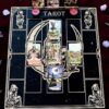 Доска для расклада Таро "Дева на луне" под 17 карт, украшение алтаря, подставка для ведьмы, с держателем для чайных свечей Доска для расклада Таро "Дева на луне" под 17 карт, украшение алтаря, подставка для ведьмы, с держателем для чайных свечей