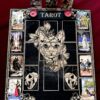 Доска для расклада Таро "Кошки" под 17 карт, украшение алтаря, подставка для ведьмы, с держателем для чайных свечей Доска для расклада Таро "Кошки" под 17 карт, украшение алтаря, подставка для ведьмы, с держателем для чайных свечей