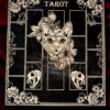 Доска для расклада Таро "Кошки" под 17 карт, украшение алтаря, подставка для ведьмы, с держателем для чайных свечей Доска для расклада Таро "Кошки" под 17 карт, украшение алтаря, подставка для ведьмы, с держателем для чайных свечей