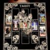 Доска для расклада Таро "Кошки" под 17 карт, украшение алтаря, подставка для ведьмы, с держателем для чайных свечей Доска для расклада Таро "Кошки" под 17 карт, украшение алтаря, подставка для ведьмы, с держателем для чайных свечей