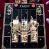 Доска для расклада Таро "Мотылек" под 17 карт, украшение алтаря, подставка для ведьмы, с держателем для чайных свечей Доска для расклада Таро "Мотылек" под 17 карт, украшение алтаря, подставка для ведьмы, с держателем для чайных свечей