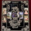 Доска для расклада Таро "Скелеты" под 17 карт, украшение алтаря, подставка для ведьмы, с держателем для чайных свечей Доска для расклада Таро "Скелеты" под 17 карт, украшение алтаря, подставка для ведьмы, с держателем для чайных свечей