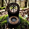 Оберег алтарь со ставом "Защита богов", набор рун для ритуалов с местом для свечи и благовоний, разборный