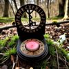 Оберег алтарь со ставом "Женская энергия", набор рун для ритуалов с местом для свечи и благовоний, разборный