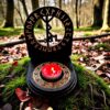 Оберег алтарь со ставом "Женская энергия", набор рун для ритуалов с местом для свечи и благовоний, разборный