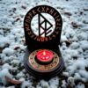 Оберег алтарь со ставом "Флюгер Карьерный рост", набор рун для ритуалов с местом для свечи и благовоний, разборный