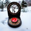 Амулет алтарь со ставом "Люблю тебя", набор рун для ритуалов с местом для свечи и благовоний, разборный Амулет алтарь со ставом "Люблю тебя", набор рун для ритуалов с местом для свечи и благовоний, разборный