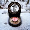 Амулет алтарь со ставом "От магических нападений", набор рун для ритуалов с местом для свечи и благовоний, разборный Амулет алтарь со ставом "От магических нападений", набор рун для ритуалов с местом для свечи и благовоний, разборный