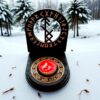 Амулет алтарь со ставом "Магнит желания", набор рун для ритуалов с местом для свечи и благовоний, разборный