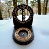 Амулет алтарь со ставом "Магнит желания", набор рун для ритуалов с местом для свечи и благовоний, разборный