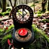 Амулет алтарь со ставом "Денежная тропа", набор рун для ритуалов с местом для свечи и благовоний, разборный Амулет алтарь со ставом "Денежная тропа", набор рун для ритуалов с местом для свечи и благовоний, разборный