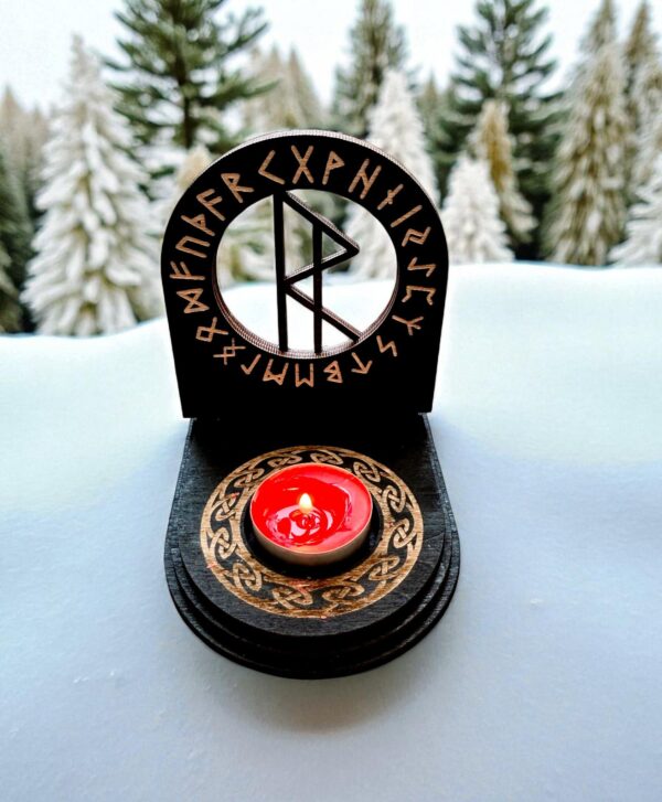 Амулет алтарь со ставом "Выход из тупика", набор рун для ритуалов с местом для свечи и благовоний, разборный Амулет алтарь со ставом "Выход из тупика", набор рун для ритуалов с местом для свечи и благовоний, разборный