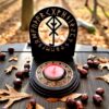 Амулет алтарь со ставом "Ключ во благо", набор рун для ритуалов с местом для свечи и благовоний, разборный Амулет алтарь со ставом "Ключ во благо", набор рун для ритуалов с местом для свечи и благовоний, разборный