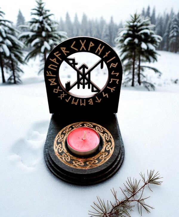 Амулет алтарь со ставом "Примерение и гармония", набор рун для ритуалов с местом для свечи и благовоний, разборный Амулет алтарь со ставом "Примерение и гармония", набор рун для ритуалов с местом для свечи и благовоний, разборный