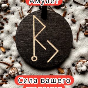 Амулет с рунами «Эликсир молодости» — дерево