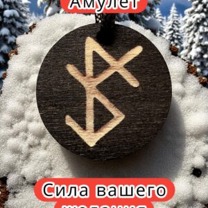 Амулет с рунами «Мощный вызов» — дерево