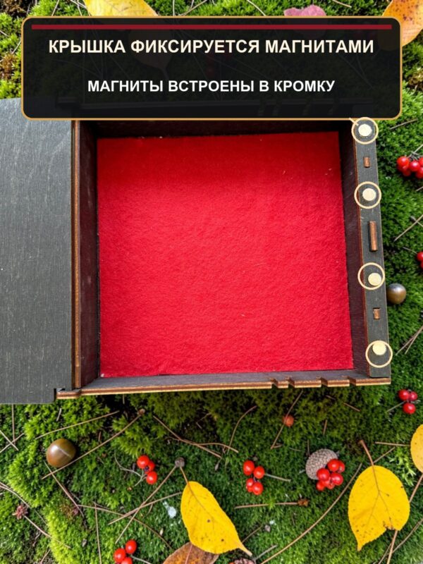 14342334840.jpg Шкатулка-органайзер для карт Таро Ведьма-скелет, из дерева, с перегородками