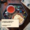 Шестиугольный деревянный поднос для кубиков DnD с крышкой, голова лесного зверя