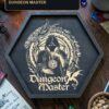 Поднос для кубиков DnD с крышкой, крупная надпись Dungeon Master