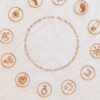 Алтарная доска World Peace для кристаллов, деревянная, светлая, с английским текстом