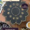 Алтарная доска World Peace для кристаллов, деревянная, чёрная, с английским текстом