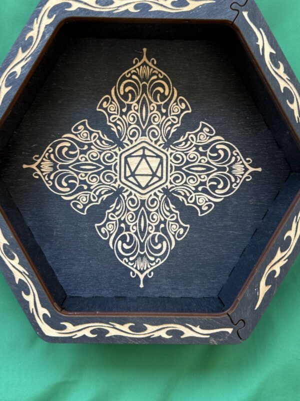15409649150.jpg Dice Tray, деревянный лоток для DnD, D20 и четырёхлепестковый узор