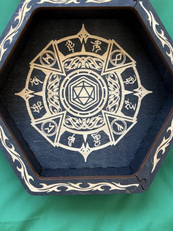 15409650492.jpg Dice Tray, деревянный лоток для DnD, D20 в круге