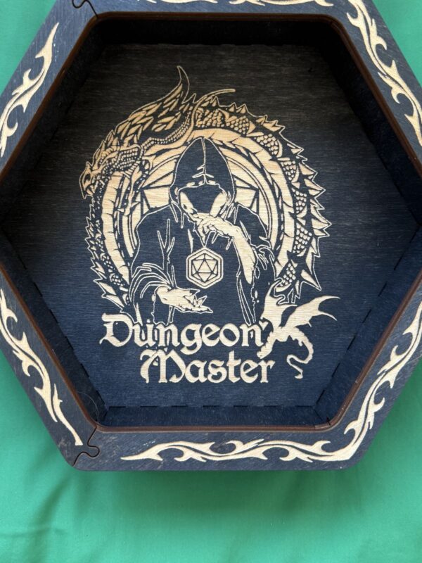 Dice Tray, деревянный лоток для DnD, Dungeon Master, фигура и дракон