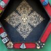 15409652925.jpg Dice Tray с отделениями, деревянный лоток для DnD, D20 и четырёхлепестковый узор