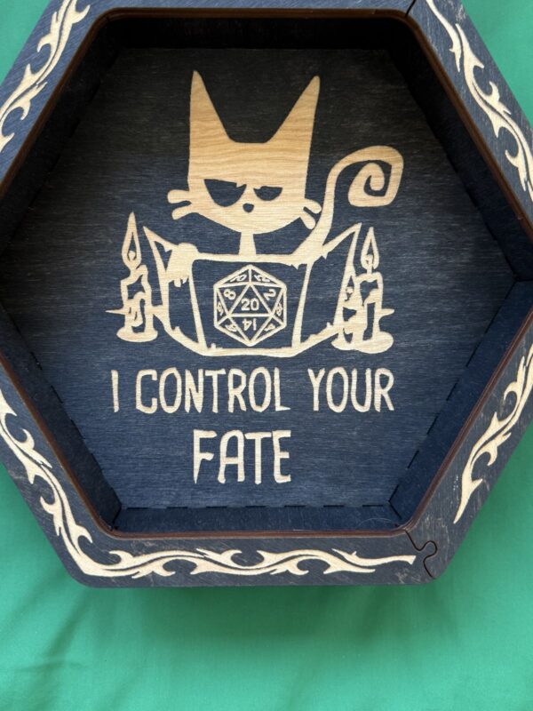 15409653139.jpg Dice Tray, деревянный лоток для DnD, I Control Your Fate